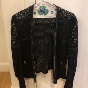 Black cut out lace jacket